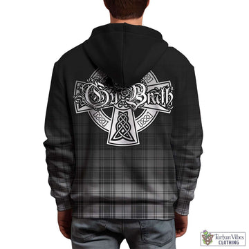 Glen Tartan Hoodie Featuring Alba Gu Brath Family Crest Celtic Inspired