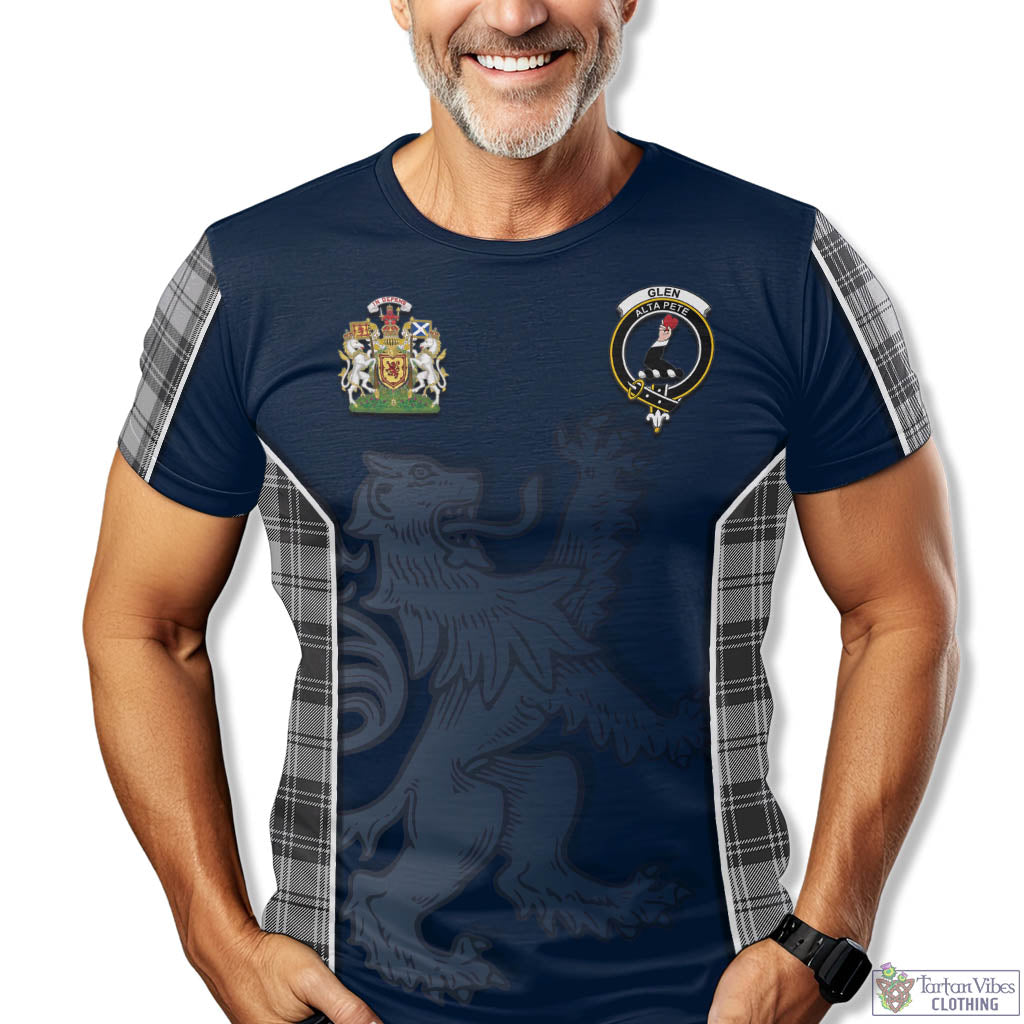 Tartan Vibes Clothing Glen Tartan T-Shirt with Family Crest and Lion Rampant Vibes Sport Style