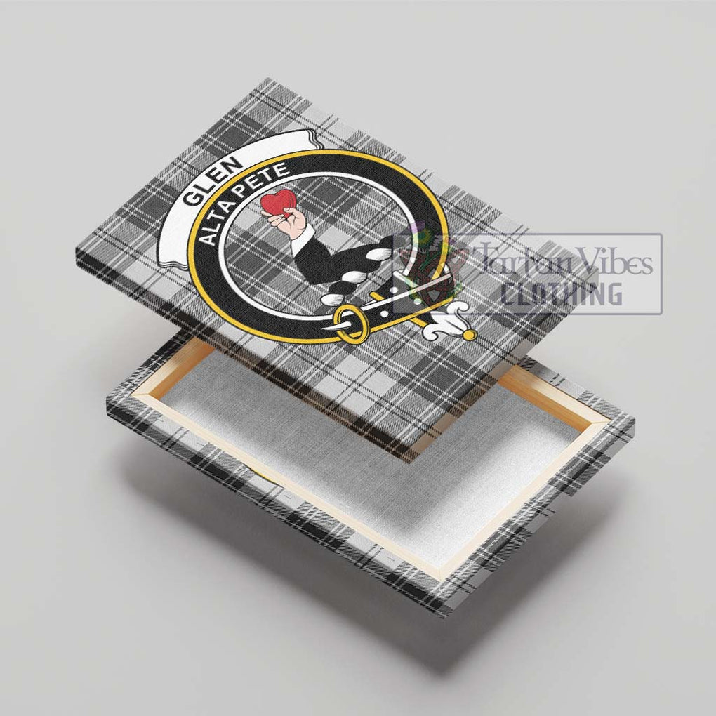 Glen Tartan Canvas Print Wall Art with Family Crest - Tartan Vibes Clothing