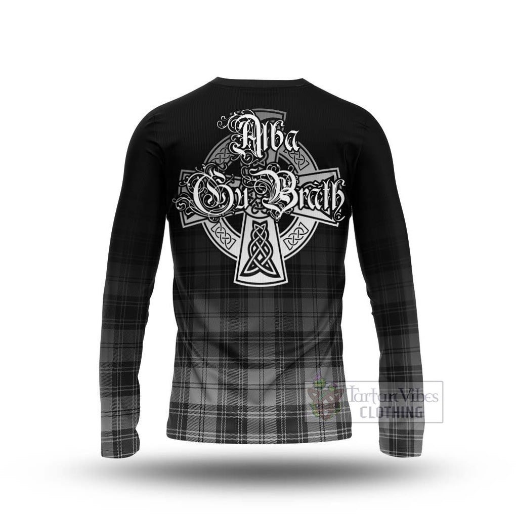 Tartan Vibes Clothing Glen Tartan Long Sleeve T-Shirt Featuring Alba Gu Brath Family Crest Celtic Inspired