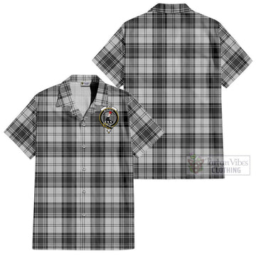 Glen Tartan Cotton Hawaiian Shirt with Family Crest Kid - Tartan Vibes Clothing