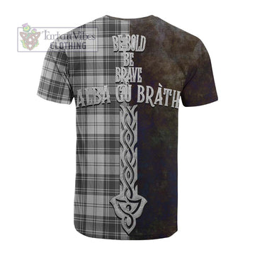 Glen Tartan Family Crest Cotton T-shirt Alba Gu Brath Be Brave Lion Ancient Style
