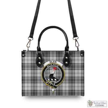 Glen Tartan Luxury Leather Handbags with Family Crest - Tartan Vibes Clothing