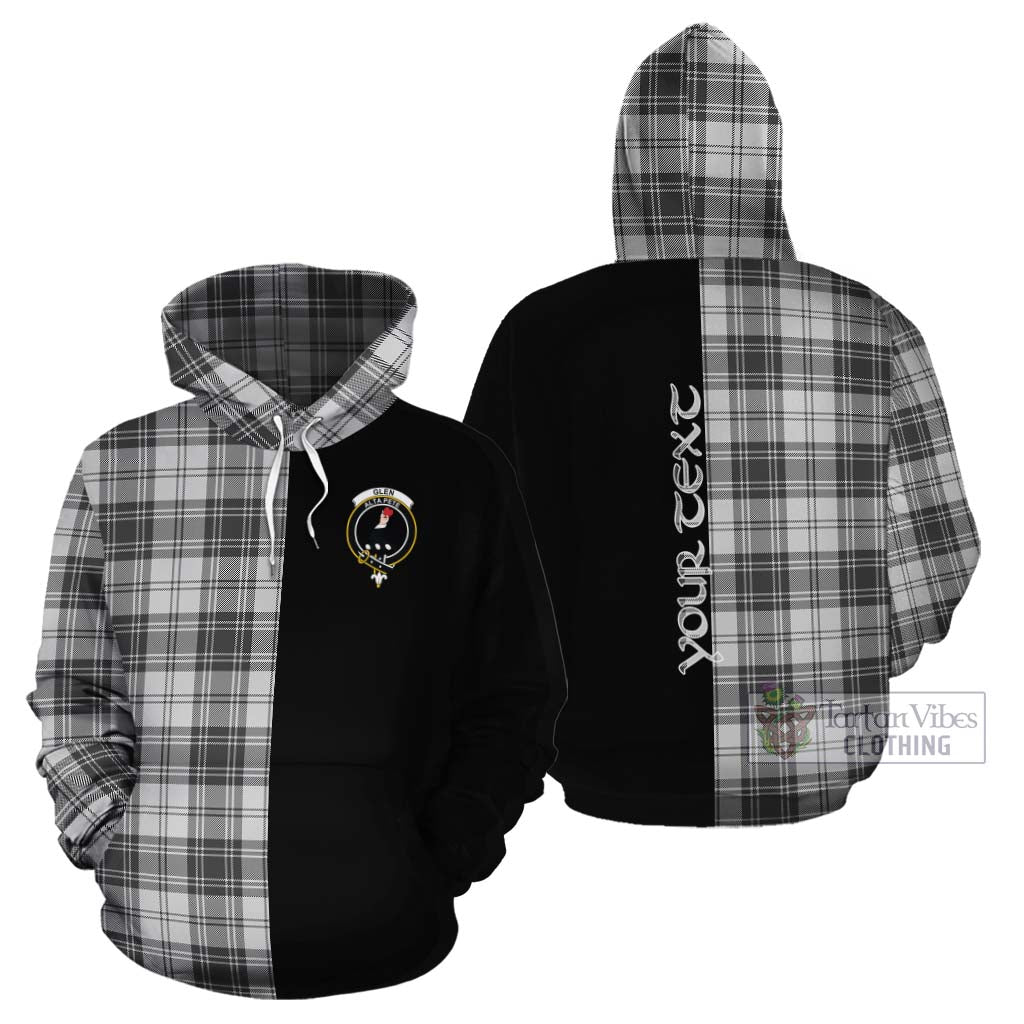 Tartan Vibes Clothing Glen Tartan Cotton Hoodie with Family Crest and Half Of Me Style