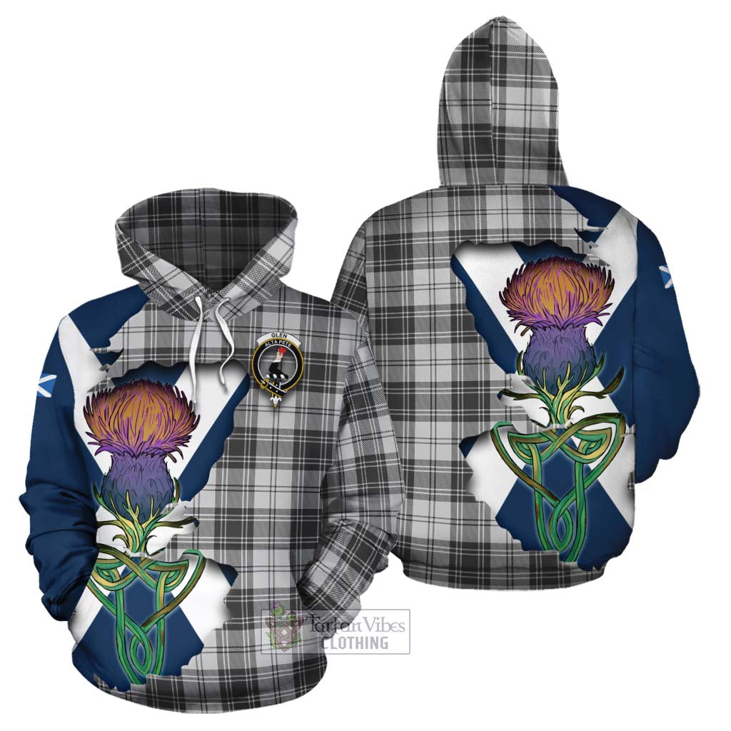 Tartan Vibes Clothing Glen Tartan Family Crest Cotton Hoodie Scottish Thistle Celtic Inspired