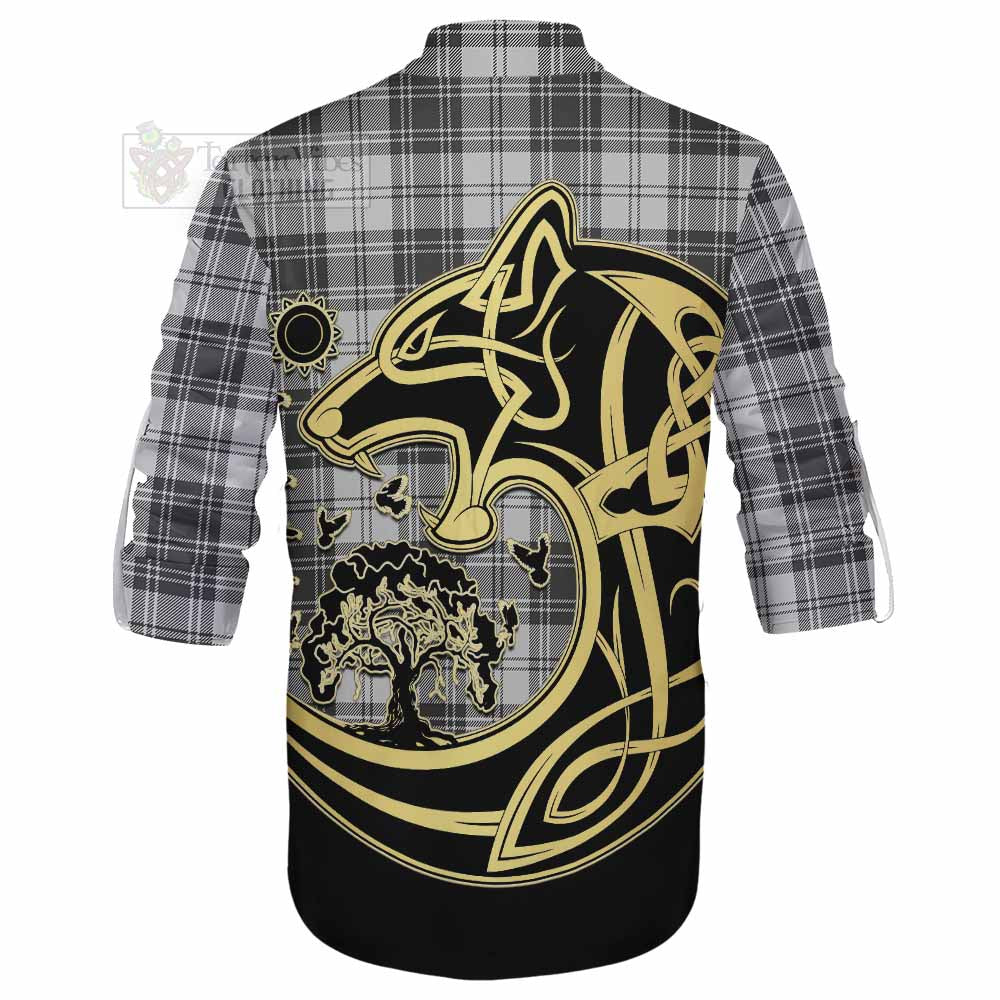 Tartan Vibes Clothing Glen Tartan Ghillie Kilt Shirt with Family Crest Celtic Wolf Style