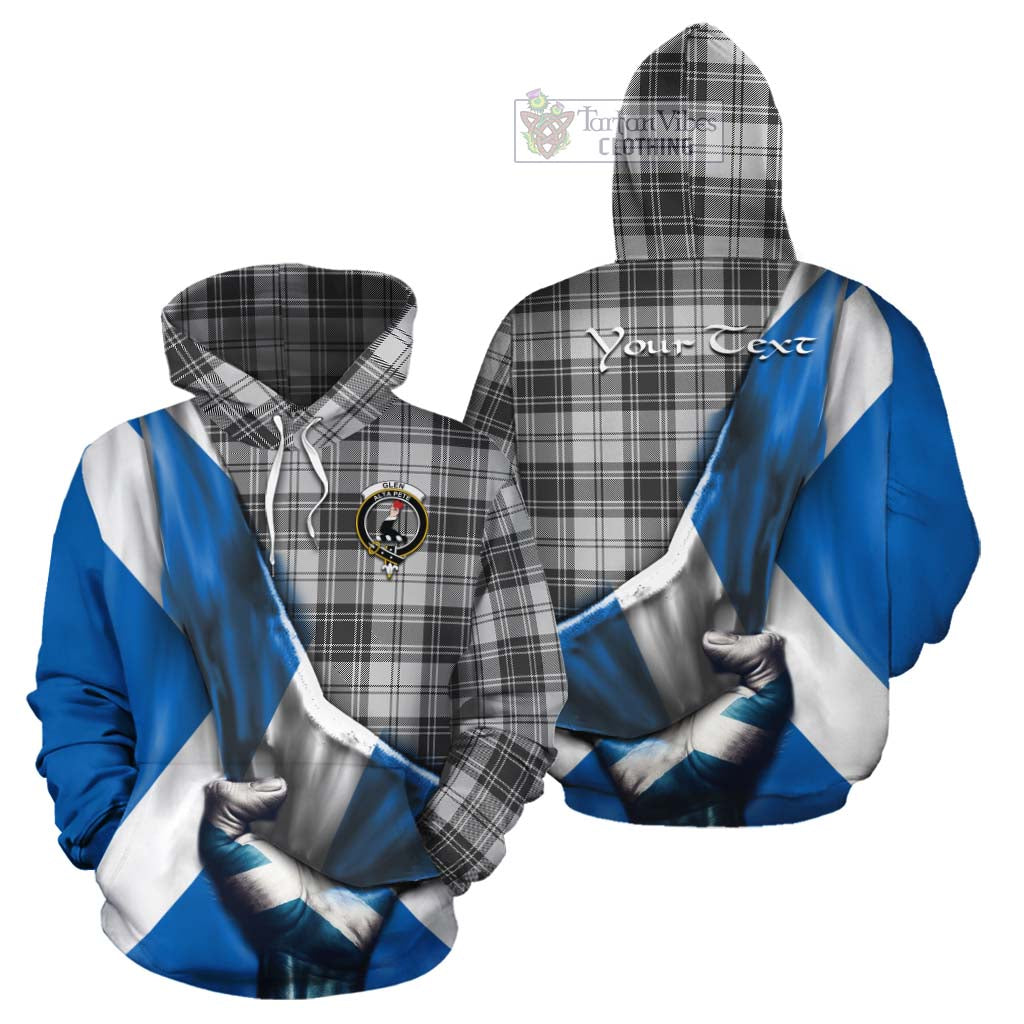 Tartan Vibes Clothing Glen Tartan Cotton Hoodie with Family Crest Scotland Patriotic Style