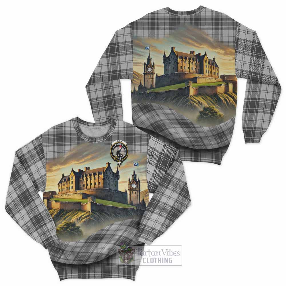 Tartan Vibes Clothing Glen Tartan Family Crest Sweatshirt with Scottish Ancient Castle Style