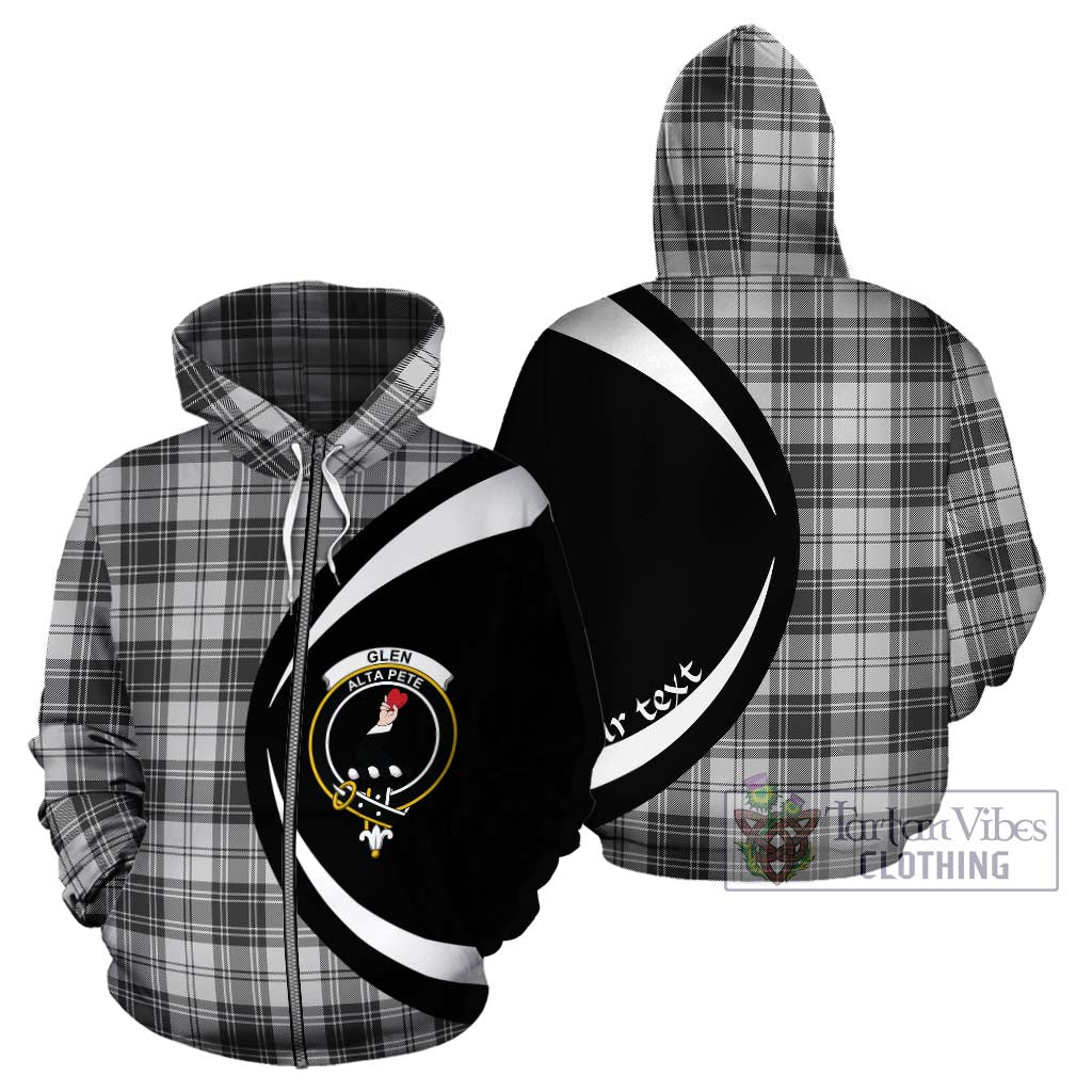 Tartan Vibes Clothing Glen Tartan Hoodie with Family Crest Circle Style