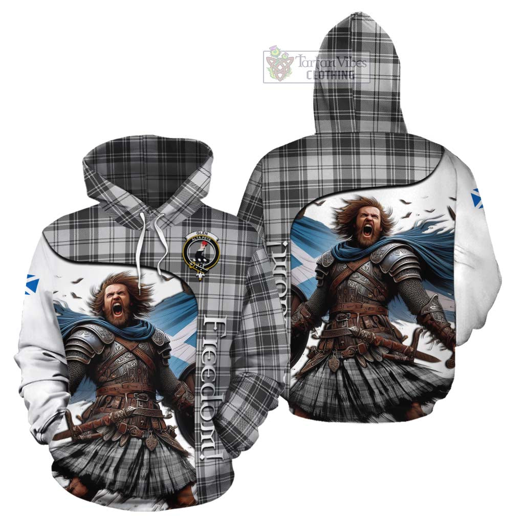 Tartan Vibes Clothing Glen Crest Tartan Cotton Hoodie Inspired by the Freedom of Scottish Warrior