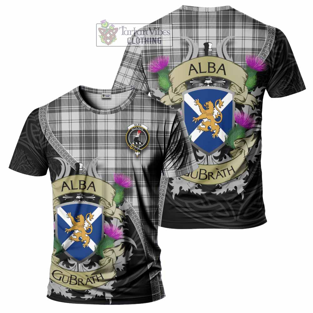 Tartan Vibes Clothing Glen Tartan Family Crest T-Shirt Lion Rampant Royal Thistle Shield Celtic Inspired