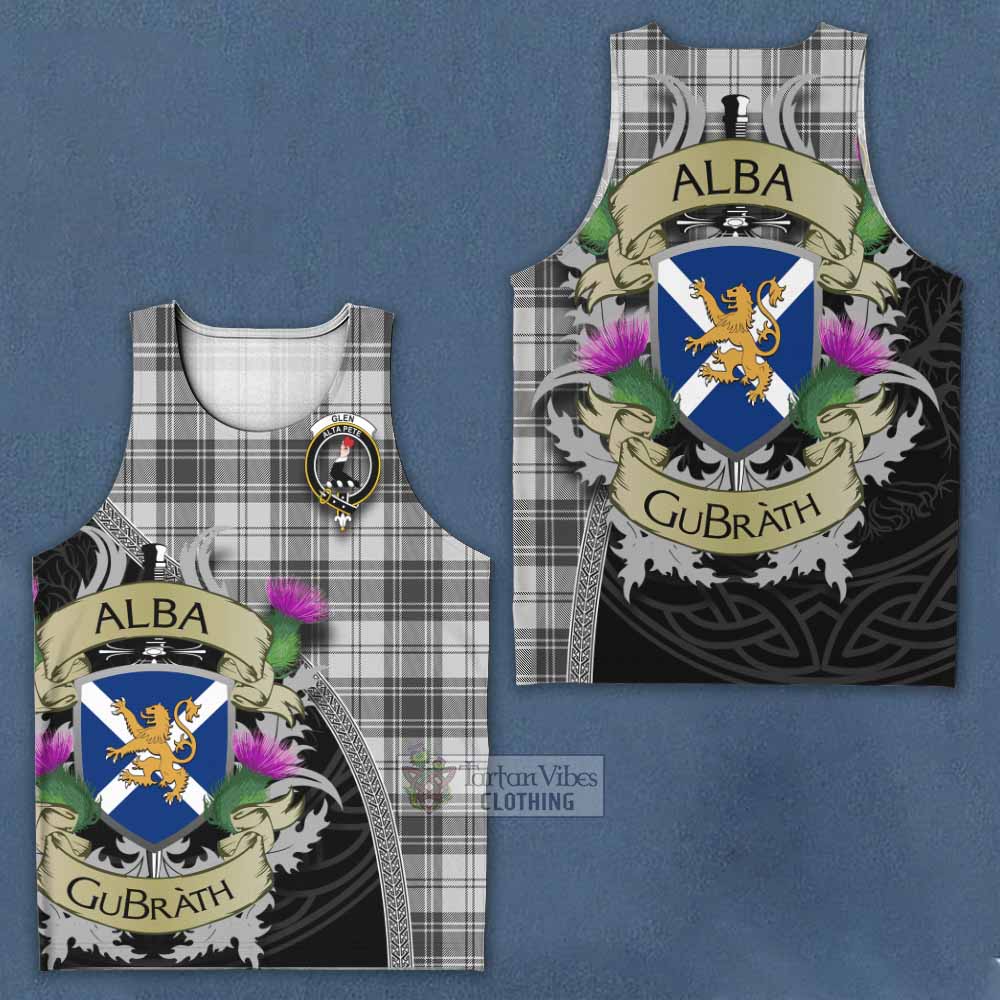 Tartan Vibes Clothing Glen Tartan Family Crest Men's Tank Top Lion Rampant Royal Thistle Shield Celtic Inspired