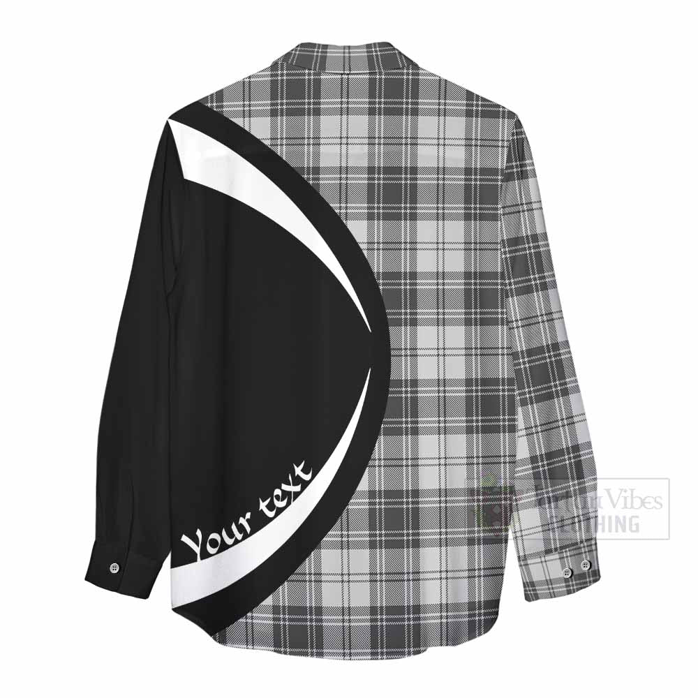 Tartan Vibes Clothing Glen Tartan Women's Casual Shirt with Family Crest Circle Style