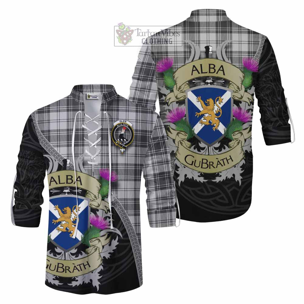 Tartan Vibes Clothing Glen Tartan Family Crest Ghillie Kilt Shirt Lion Rampant Royal Thistle Shield Celtic Inspired