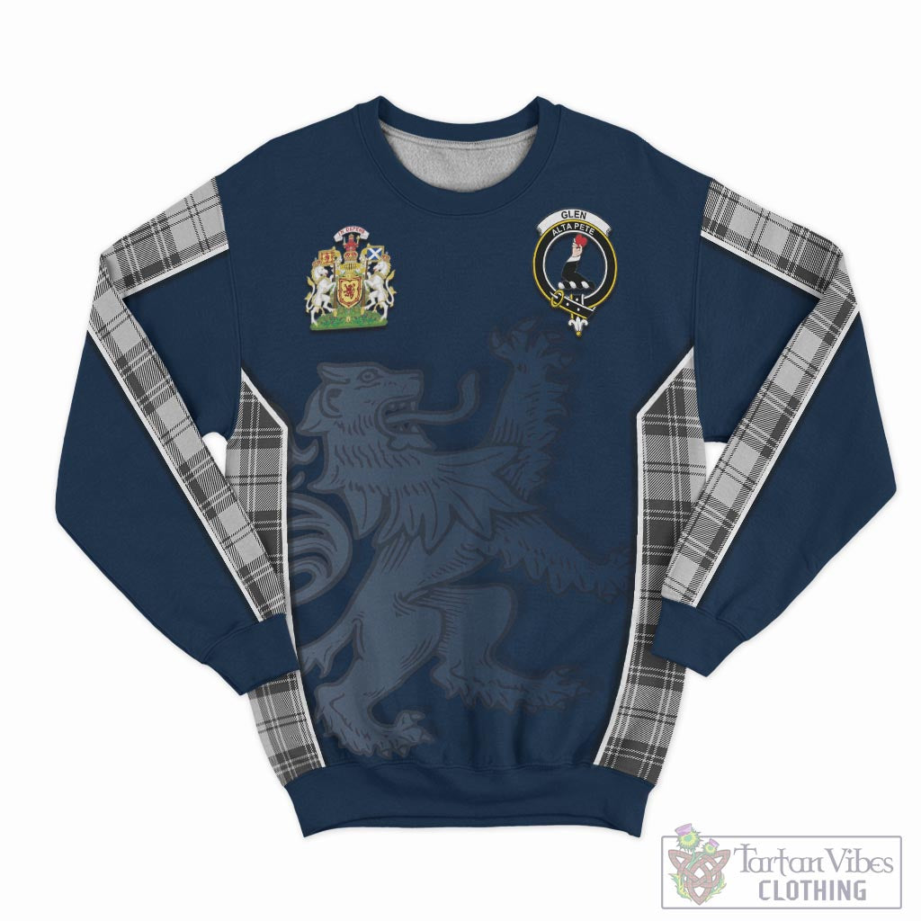 Tartan Vibes Clothing Glen Tartan Sweater with Family Crest and Lion Rampant Vibes Sport Style