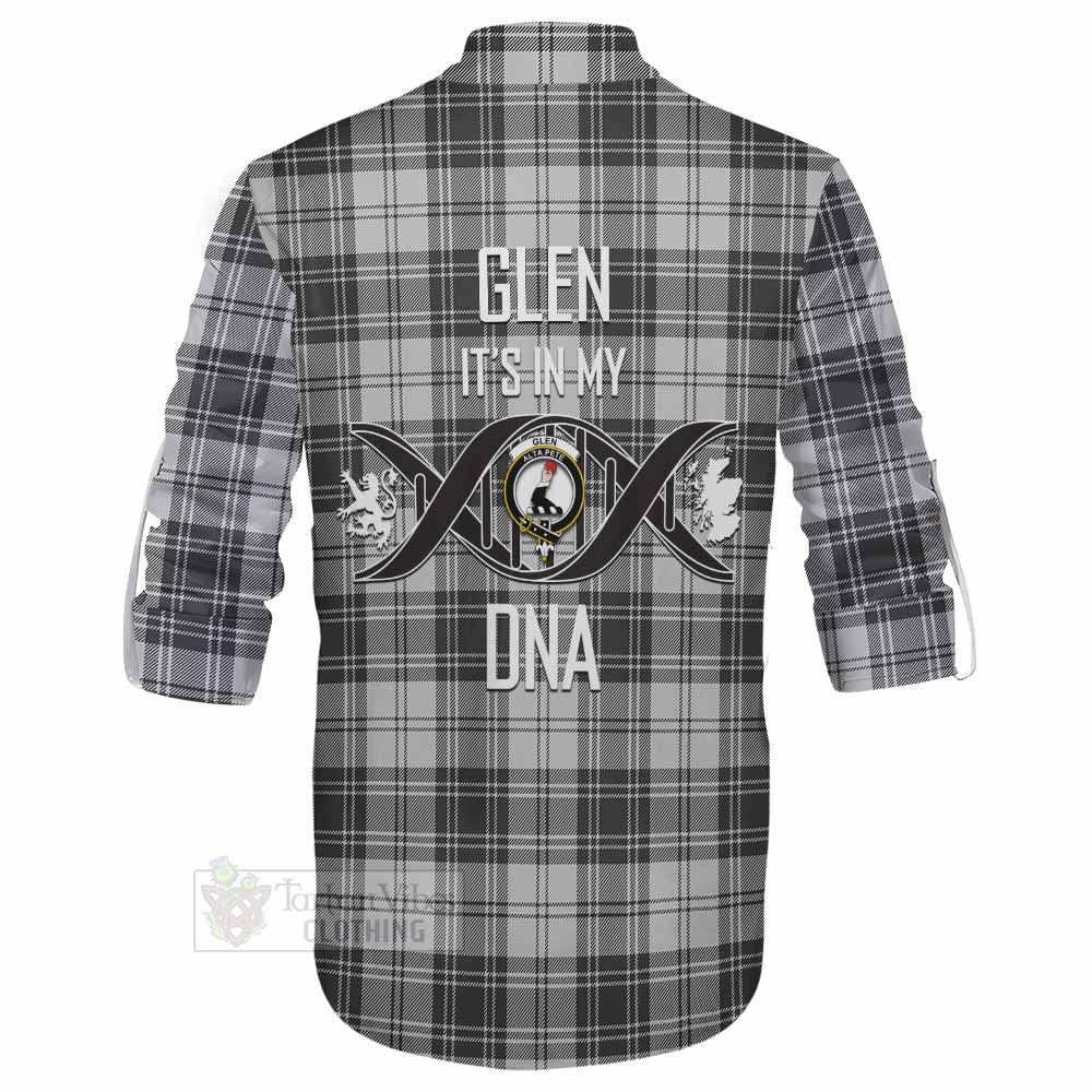 Tartan Vibes Clothing Glen Tartan Ghillie Kilt Shirt with Family Crest DNA In Me Style
