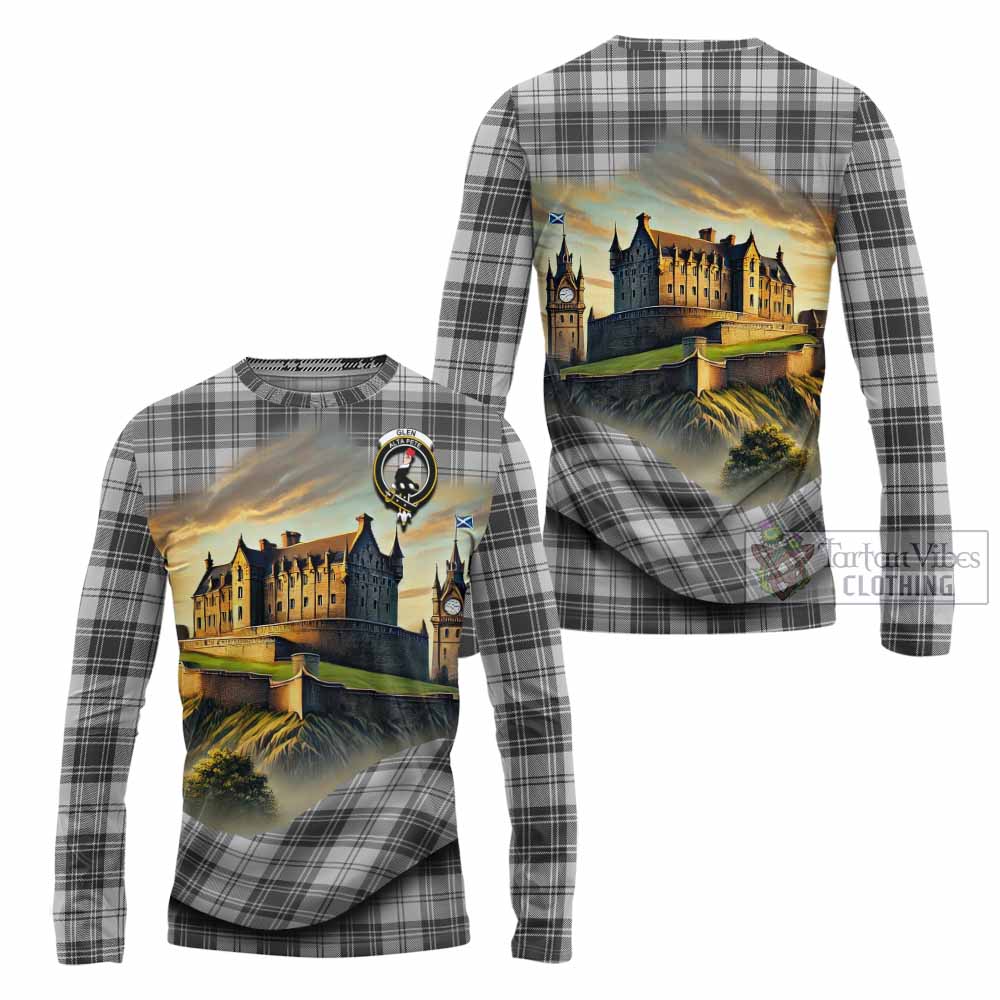 Tartan Vibes Clothing Glen Tartan Family Crest Long Sleeve T-Shirt with Scottish Ancient Castle Style