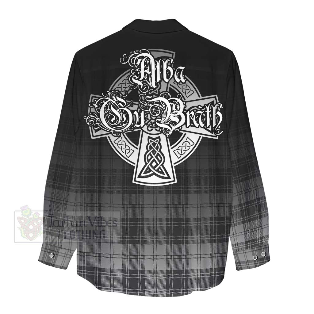 Tartan Vibes Clothing Glen Tartan Women's Casual Shirt Featuring Alba Gu Brath Family Crest Celtic Inspired