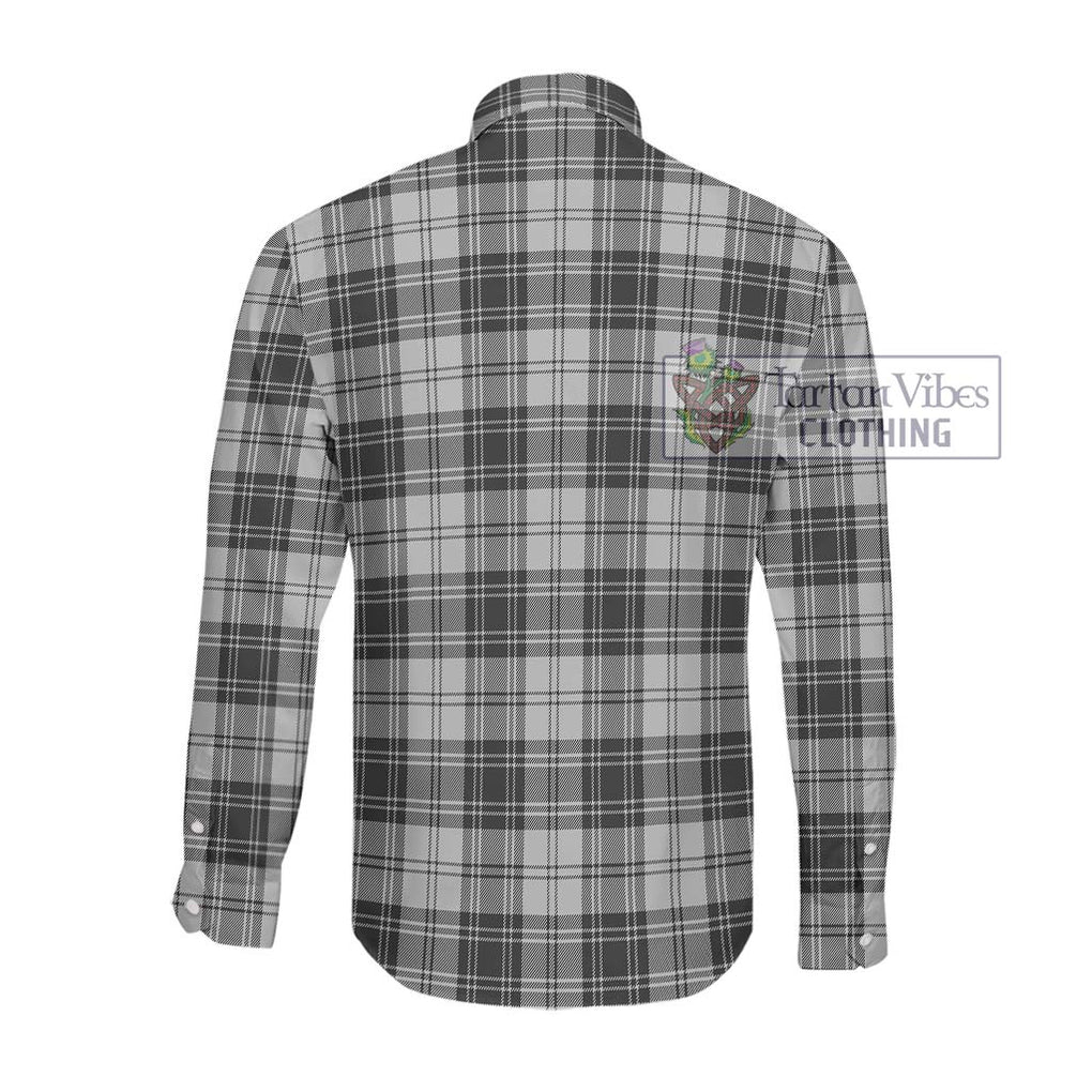 Glen Tartan Long Sleeve Button Shirt with Family Crest DNA In Me Style - Tartanvibesclothing Shop