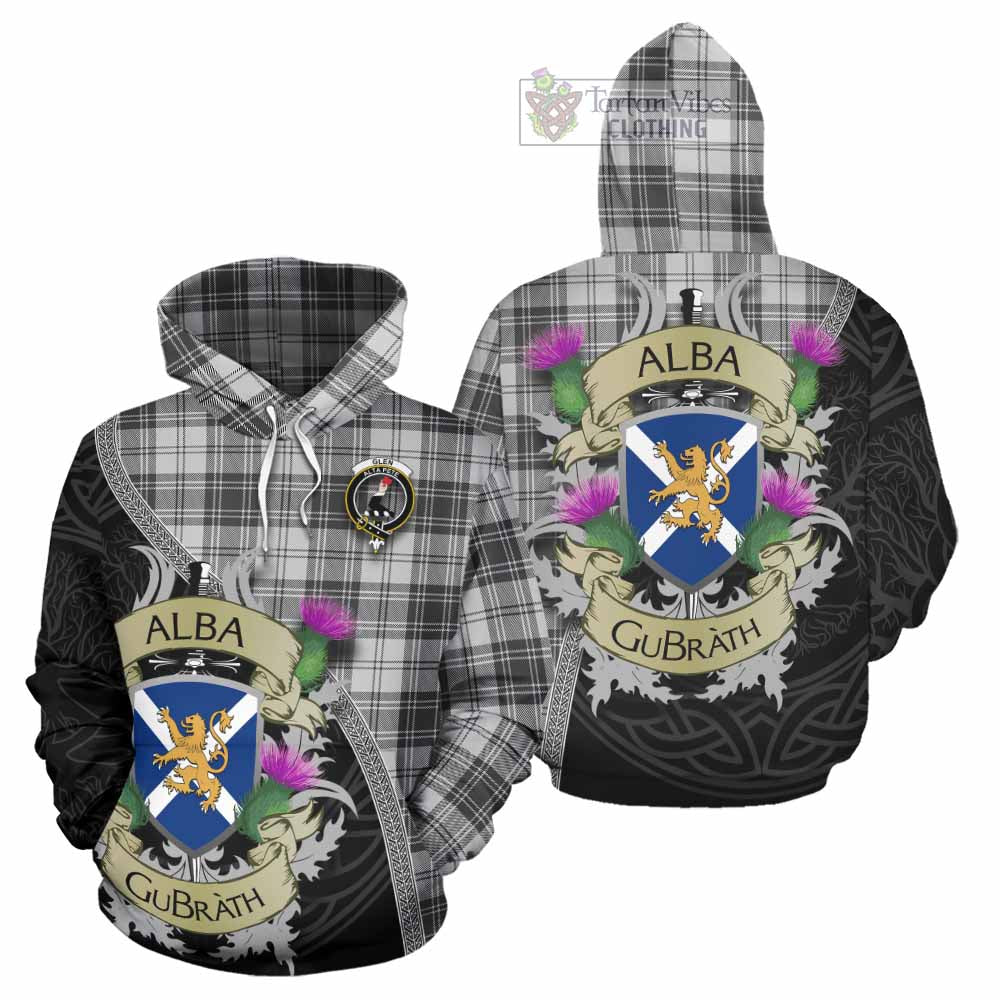 Tartan Vibes Clothing Glen Tartan Family Crest Hoodie Lion Rampant Royal Thistle Shield Celtic Inspired