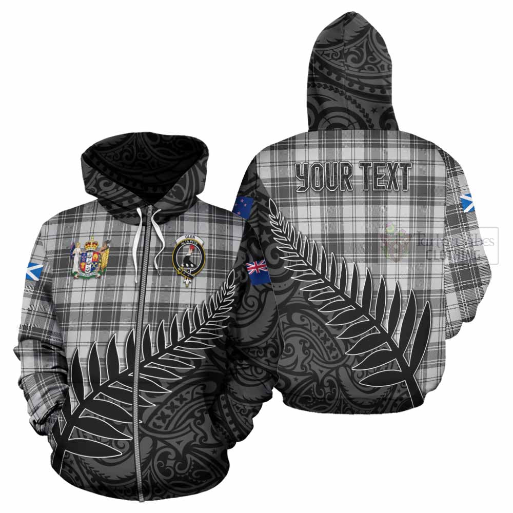 Tartan Vibes Clothing Glen Crest Tartan Hoodie with New Zealand Silver Fern Half Style
