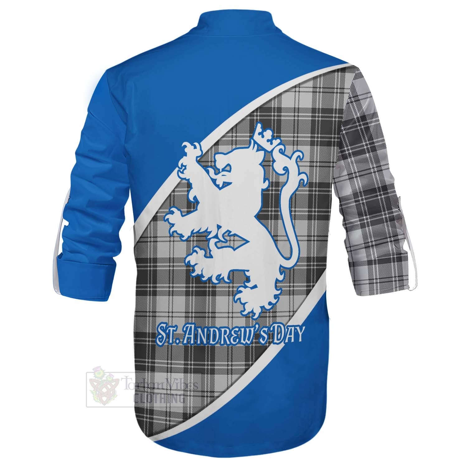 Tartan Vibes Clothing Glen Family Crest Tartan Ghillie Kilt Shirt Celebrate Saint Andrew's Day in Style