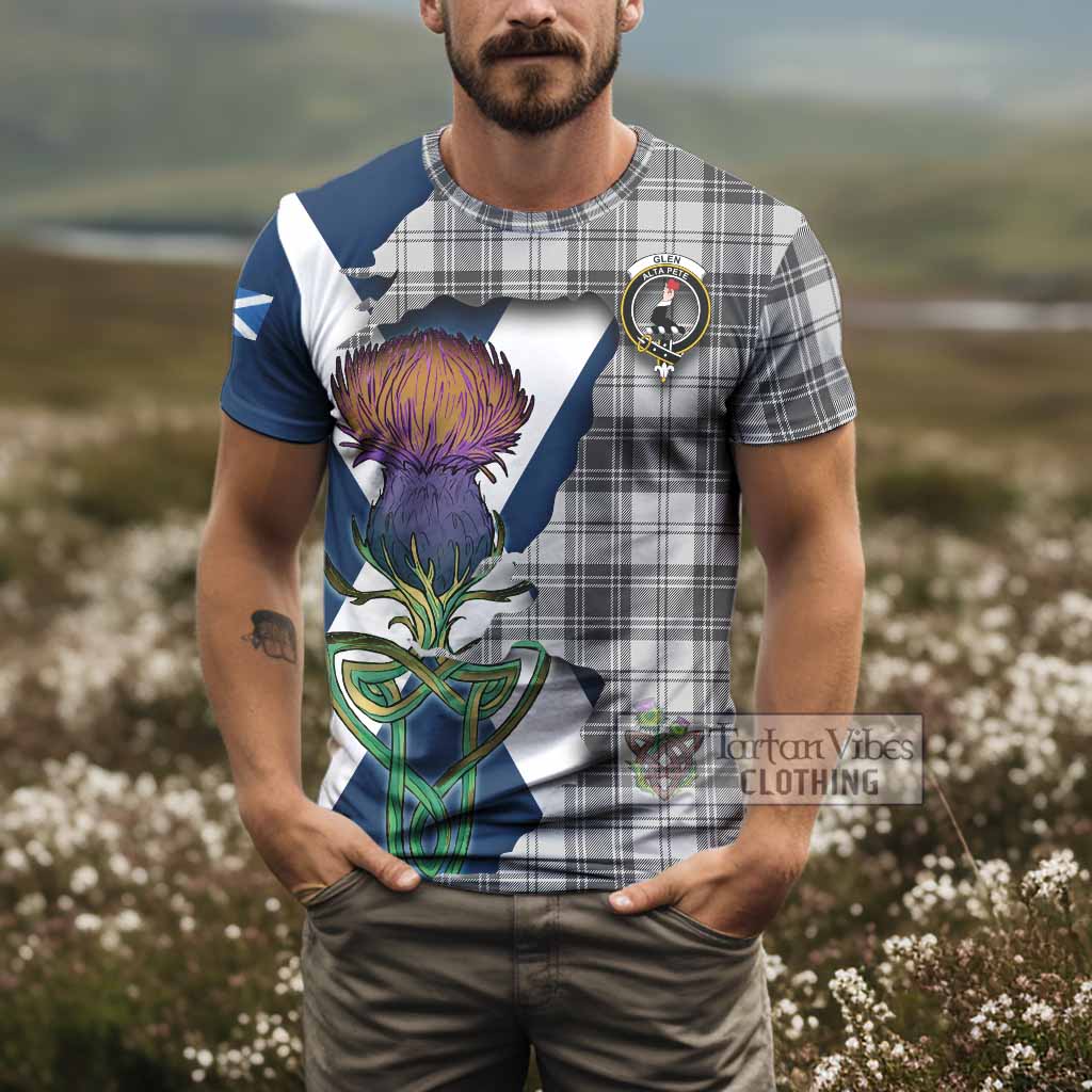 Tartan Vibes Clothing Glen Tartan Family Crest T-Shirt Scottish Thistle Celtic Inspired