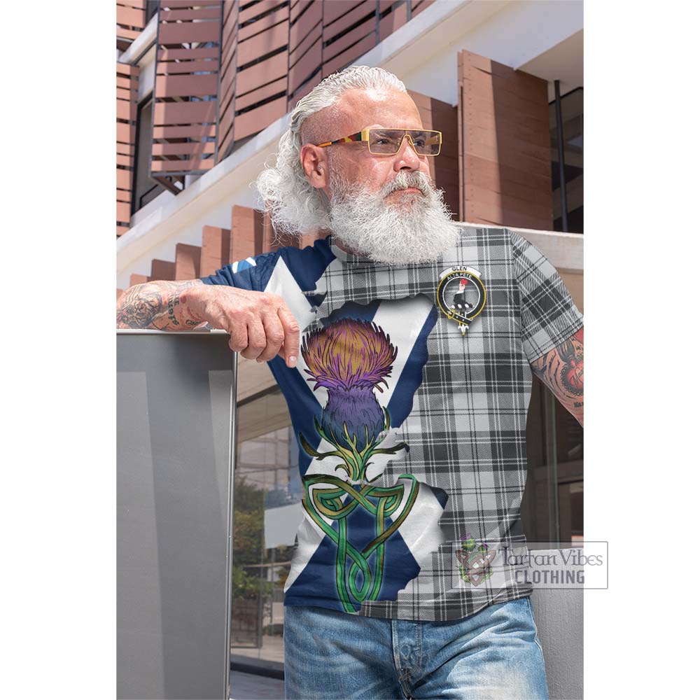 Tartan Vibes Clothing Glen Tartan Family Crest Cotton T-shirt Scottish Thistle Celtic Inspired
