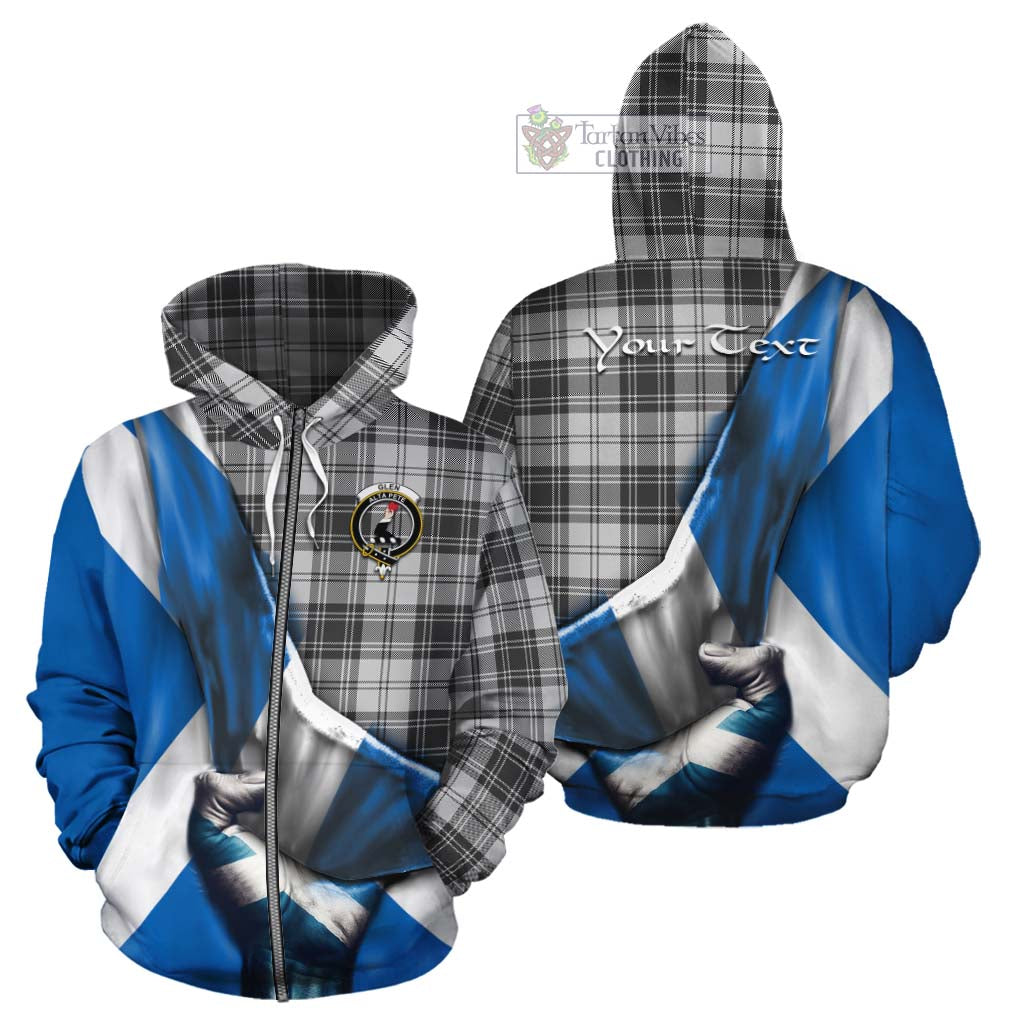 Tartan Vibes Clothing Glen Tartan Cotton Hoodie with Family Crest Scotland Patriotic Style