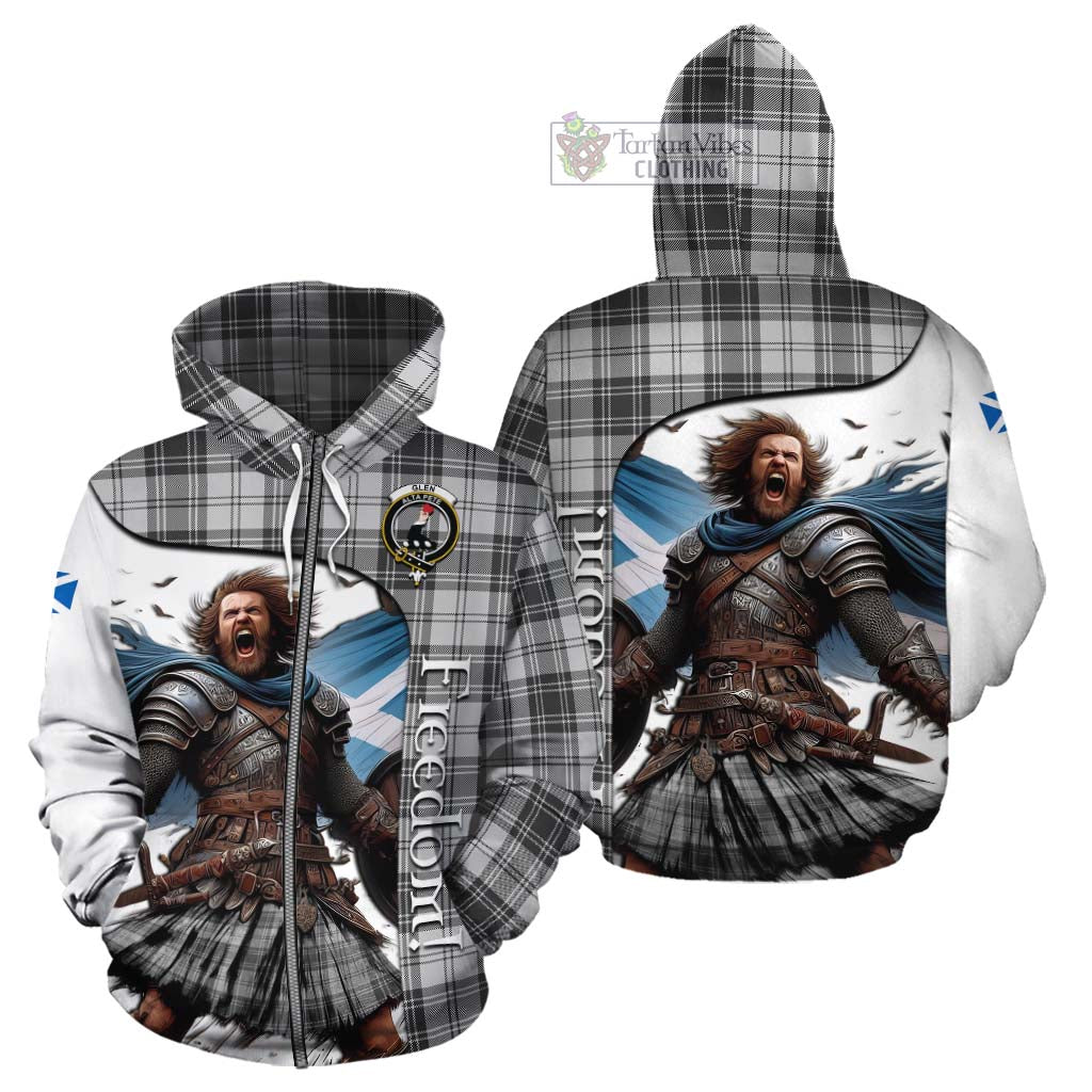 Tartan Vibes Clothing Glen Crest Tartan Cotton Hoodie Inspired by the Freedom of Scottish Warrior