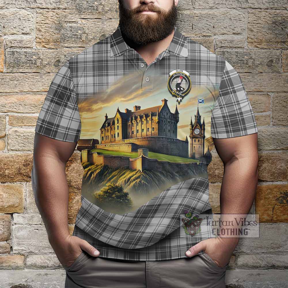 Tartan Vibes Clothing Glen Tartan Family Crest Polo Shirt with Scottish Ancient Castle Stype