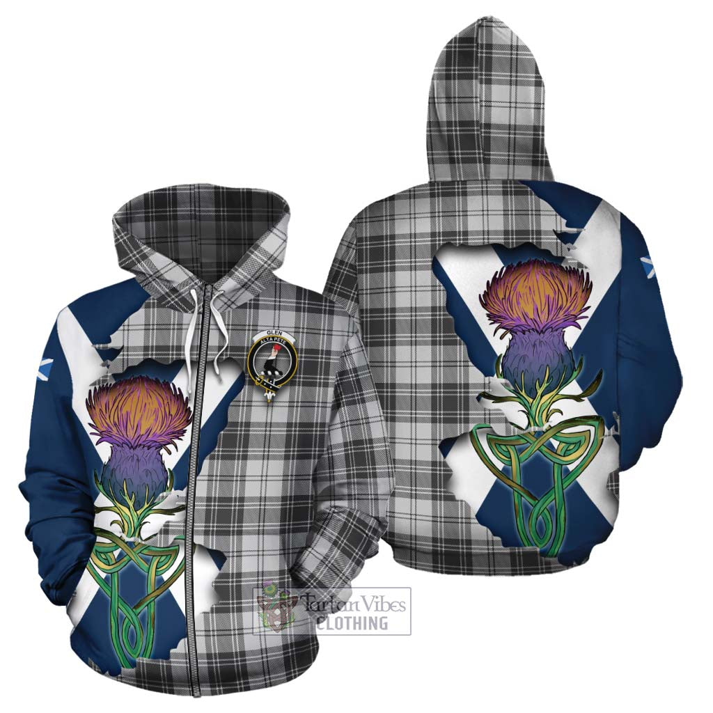 Tartan Vibes Clothing Glen Tartan Family Crest Cotton Hoodie Scottish Thistle Celtic Inspired