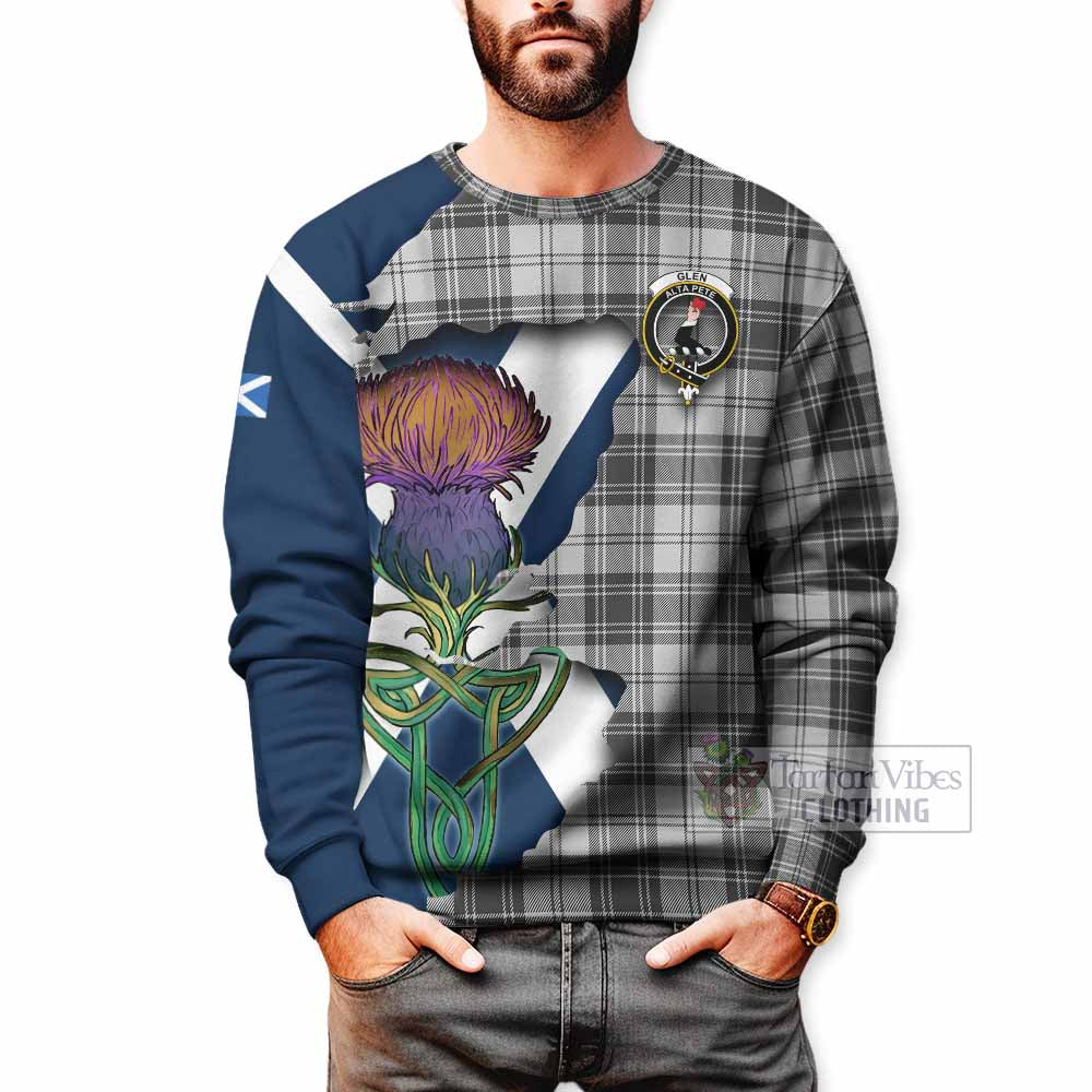 Tartan Vibes Clothing Glen Tartan Family Crest Sweatshirt Scottish Thistle Celtic Inspired