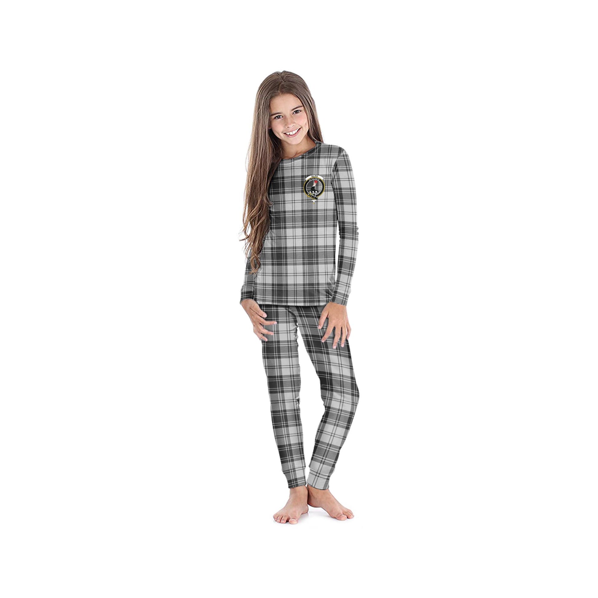 Glen Tartan Pajamas Family Set with Family Crest - Tartan Vibes Clothing