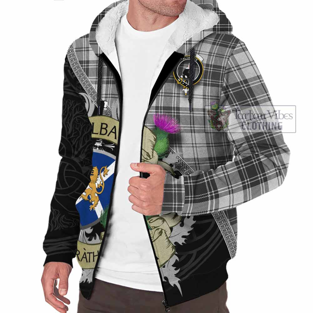 Tartan Vibes Clothing Glen Tartan Family Crest Sherpa Hoodie Lion Rampant Royal Thistle Shield Celtic Inspired