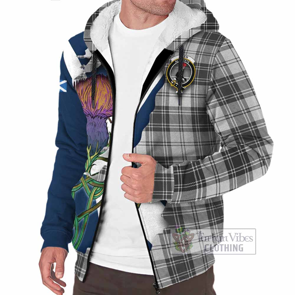 Tartan Vibes Clothing Glen Tartan Family Crest Sherpa Hoodie Scottish Thistle Celtic Inspired