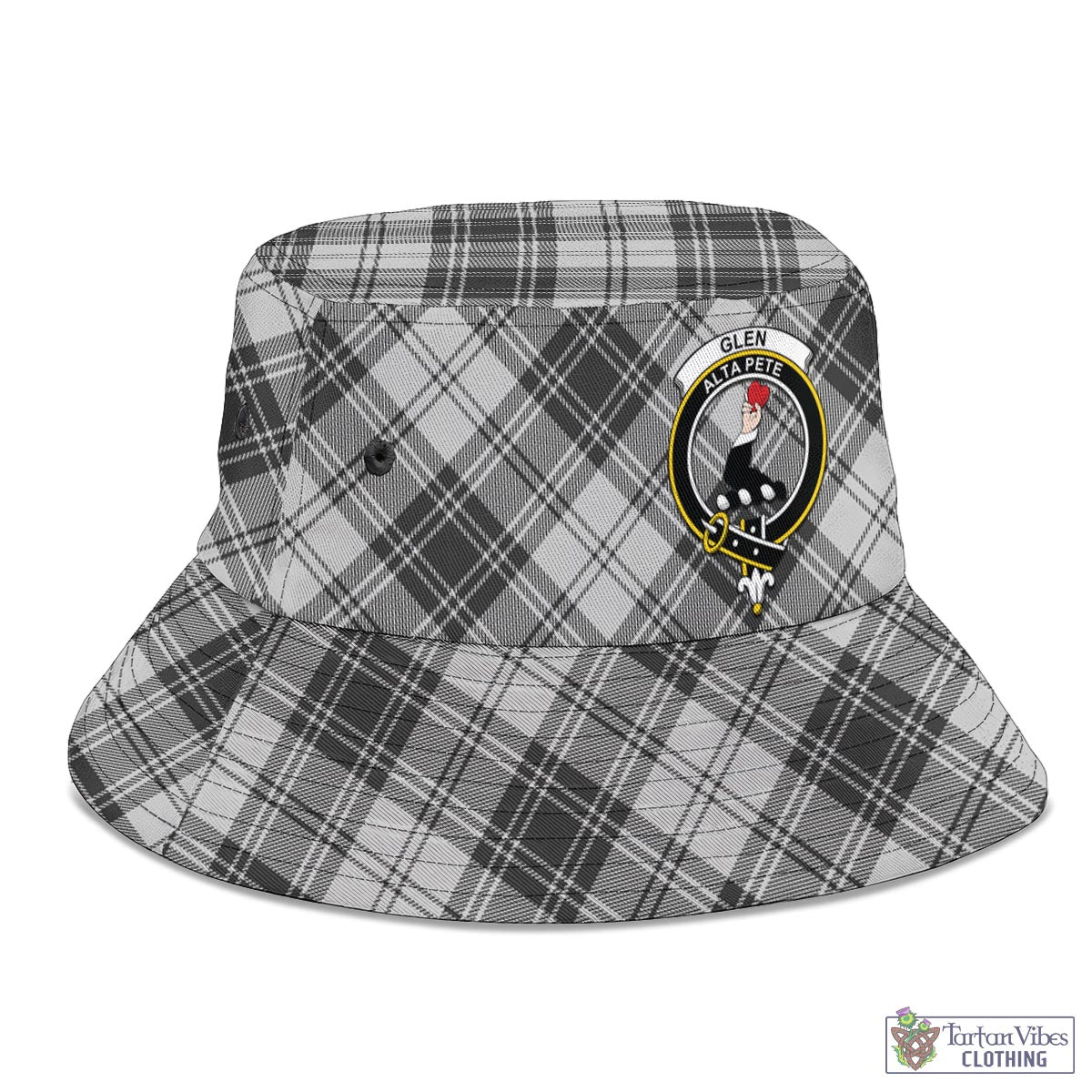 Tartan Vibes Clothing Glen Tartan Bucket Hat with Family Crest