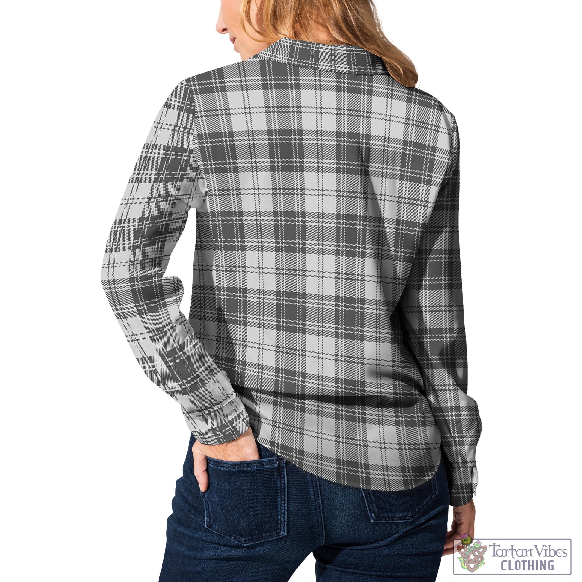 Tartan Vibes Clothing Glen Tartan Womens Casual Shirt with Family Crest