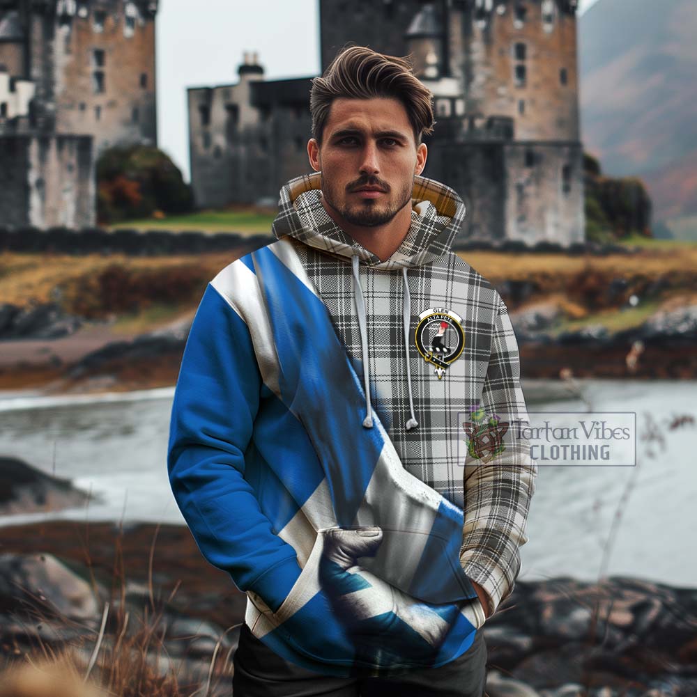 Tartan Vibes Clothing Glen Tartan Cotton Hoodie with Family Crest Scotland Patriotic Style