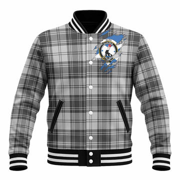 Glen Clan Crest In Me Tartan Baseball Jacket Scotland Flag Style