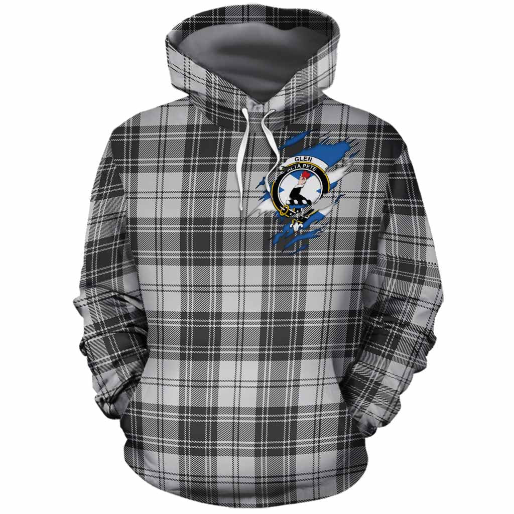 Glen Clan Crest In Me Tartan Cotton Hoodie Scotland Flag Style