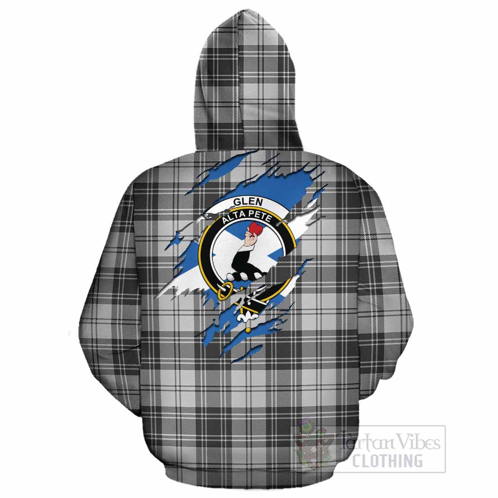 Glen Clan Crest In Me Tartan Cotton Hoodie Scotland Flag Style