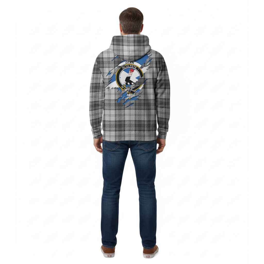 Glen Clan Crest In Me Tartan Cotton Hoodie Scotland Flag Style