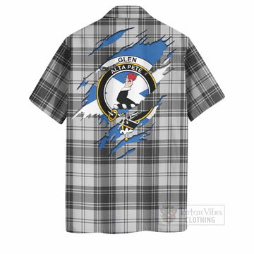 Glen Clan Crest In Me Tartan Hawaiian Shirt Scotland Flag Style