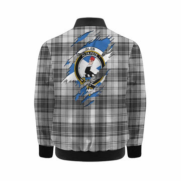 Glen Clan Crest In Me Tartan Kid Bomber Jacket Scotland Flag Style