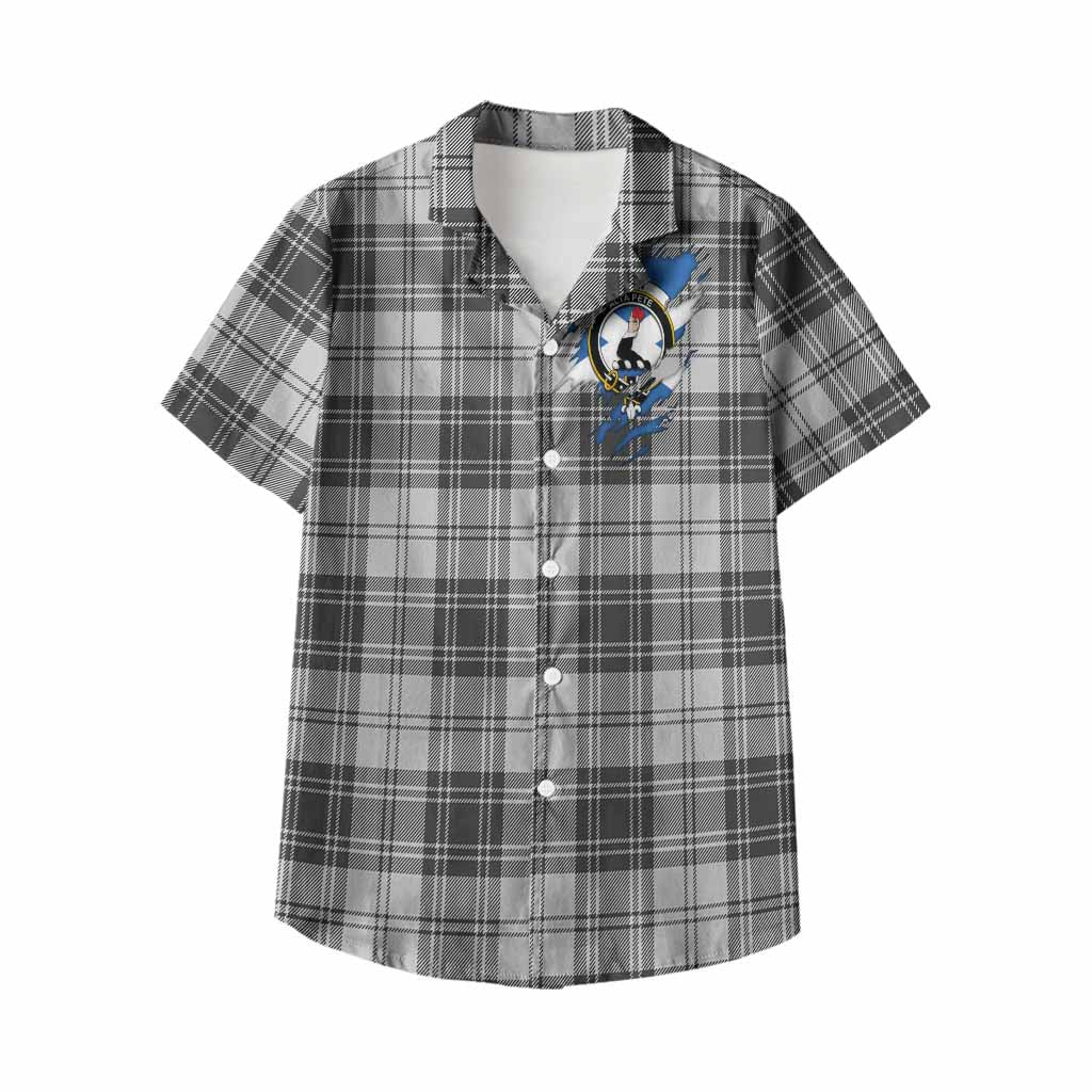 Glen Clan Crest In Me Tartan Kid Hawaiian Shirt Scotland Flag Style
