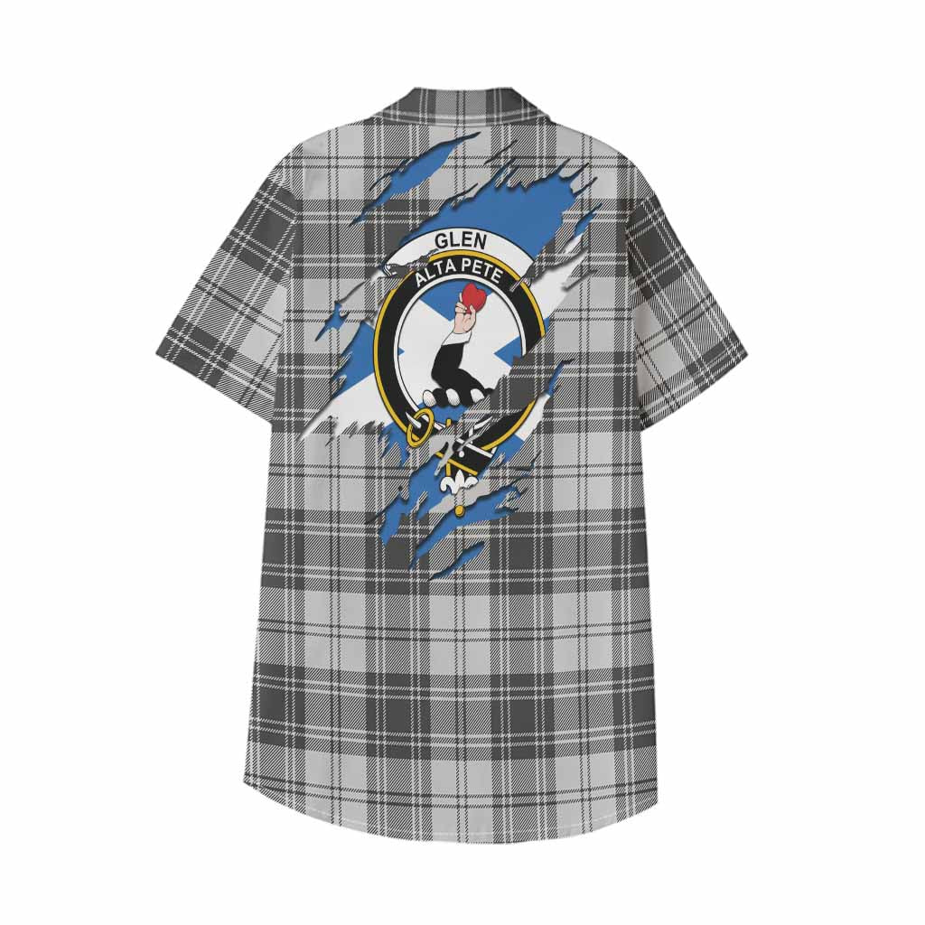 Glen Clan Crest In Me Tartan Kid Hawaiian Shirt Scotland Flag Style