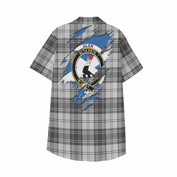 Glen Clan Crest In Me Tartan Kid Hawaiian Shirt Scotland Flag Style