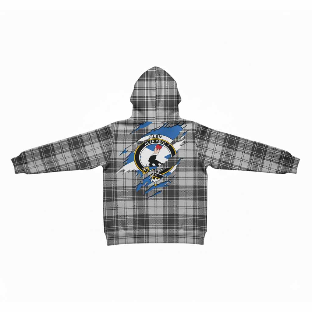 Glen Clan Crest In Me Tartan Kid Hoodie Scotland Flag Style