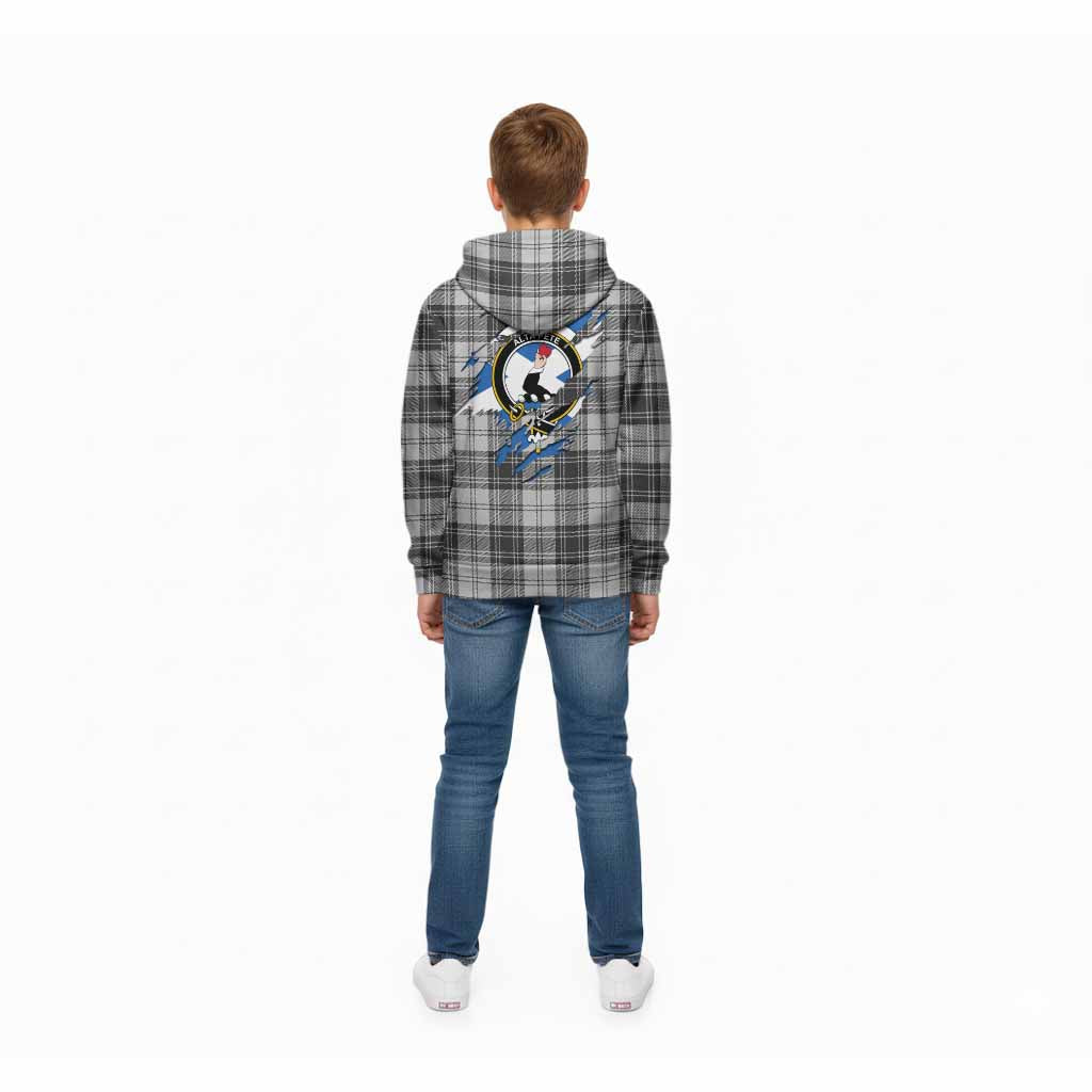 Glen Clan Crest In Me Tartan Kid Hoodie Scotland Flag Style
